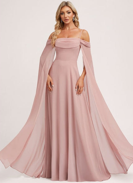 Robe de Soirée Rosé Éthéré