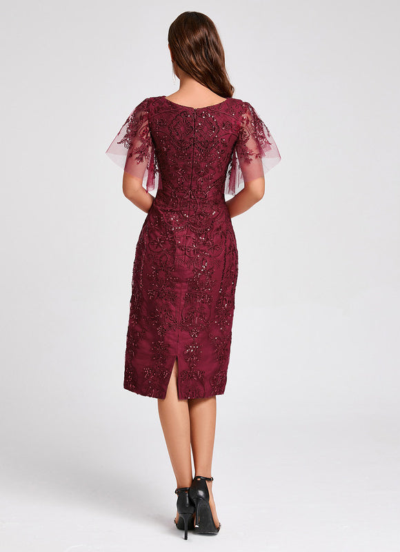 Robe de Soirée Étoilée Bordeaux - gallery 5