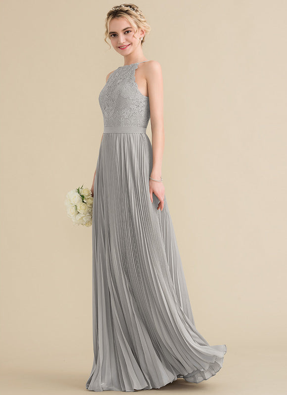 Robe de Soirée Gris Éthéré Plissé - gallery 5