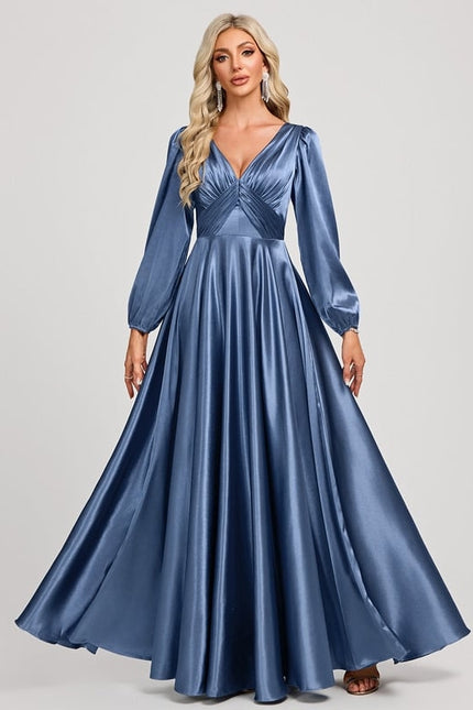Robe de Soirée Dorée Fluide - gallery 3