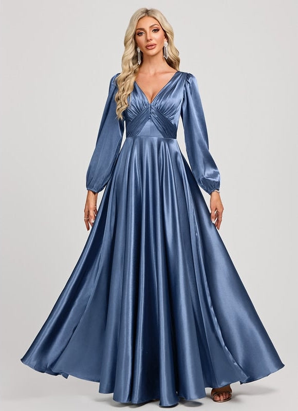 Robe de Soirée Dorée Fluide - gallery 3