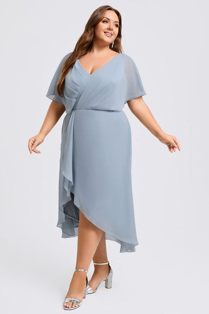 Robe de Soirée Mousseline Frisée - gallery 7