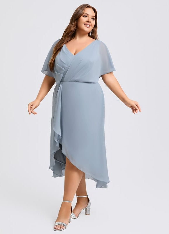 Robe de Soirée Mousseline Frisée - gallery 7