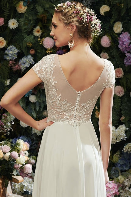 Robe de Soirée Éthérée Blanc - gallery 4