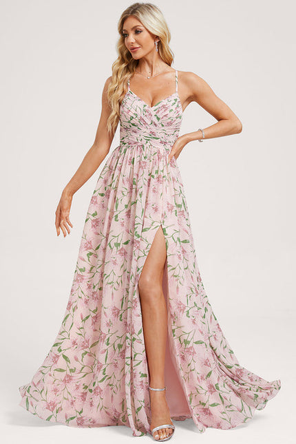 Robe de Soirée Mousseline Beige