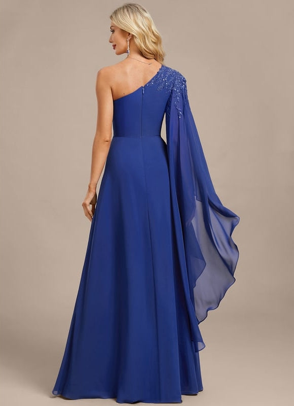 Robe de Soirée Asymétrique Cobalt - gallery 5