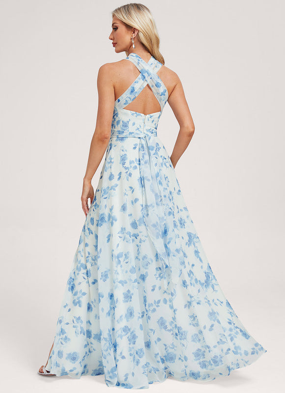 Robe de Soirée Bordeaux Fluide - gallery 7