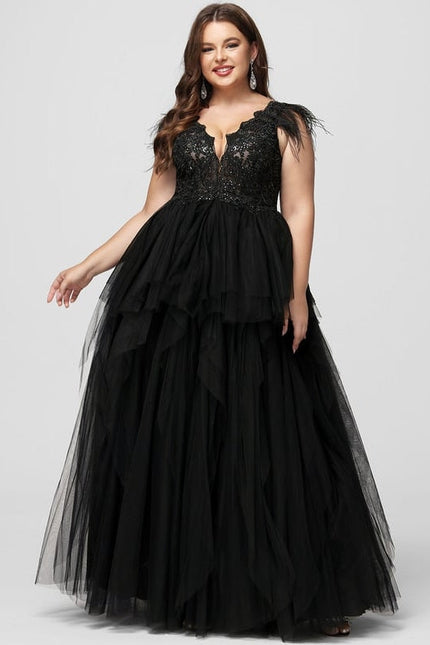 Robe De Soirée Plume Longue - gallery 4