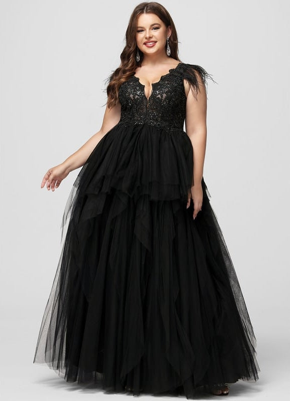 Robe De Soirée Plume Longue - gallery 4