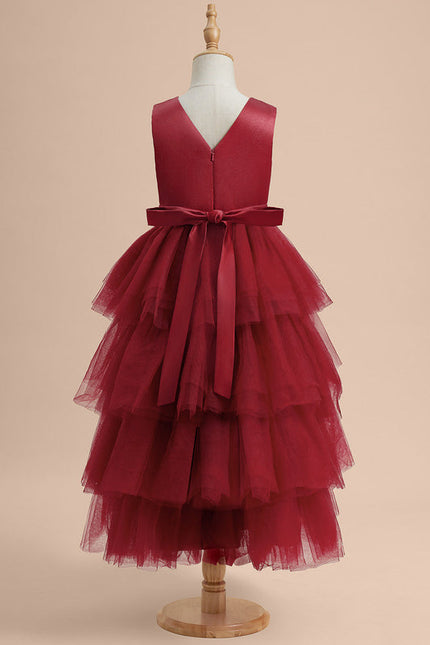 Robe de Soirée Rouge Cascade - gallery 1
