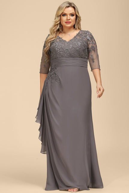 Robe de Soirée Élégance Grise Flottante - gallery 7