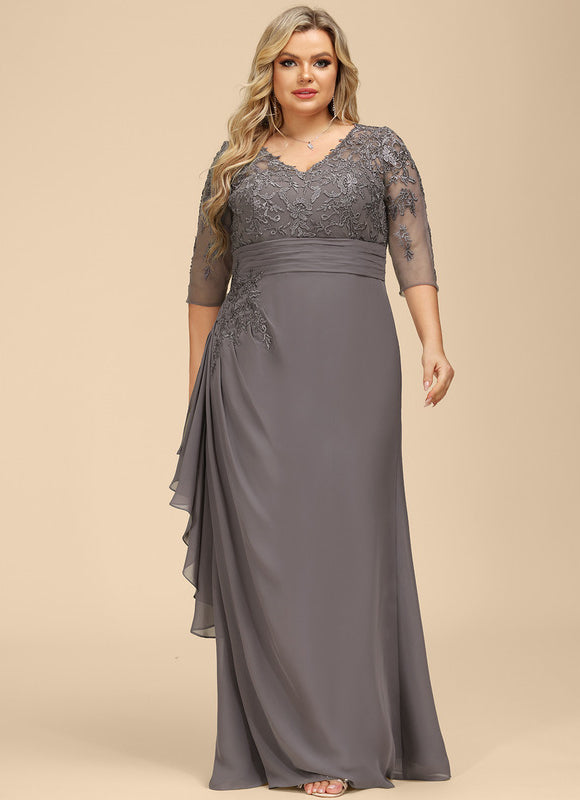 Robe de Soirée Élégance Grise Flottante - gallery 7
