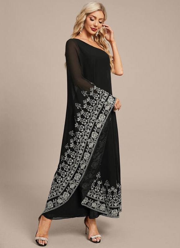 Robe de Soirée Noire Éthérée - gallery 5