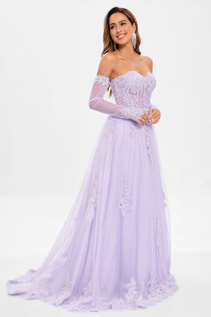 Robe de Soirée Lilas Élégante - gallery 4