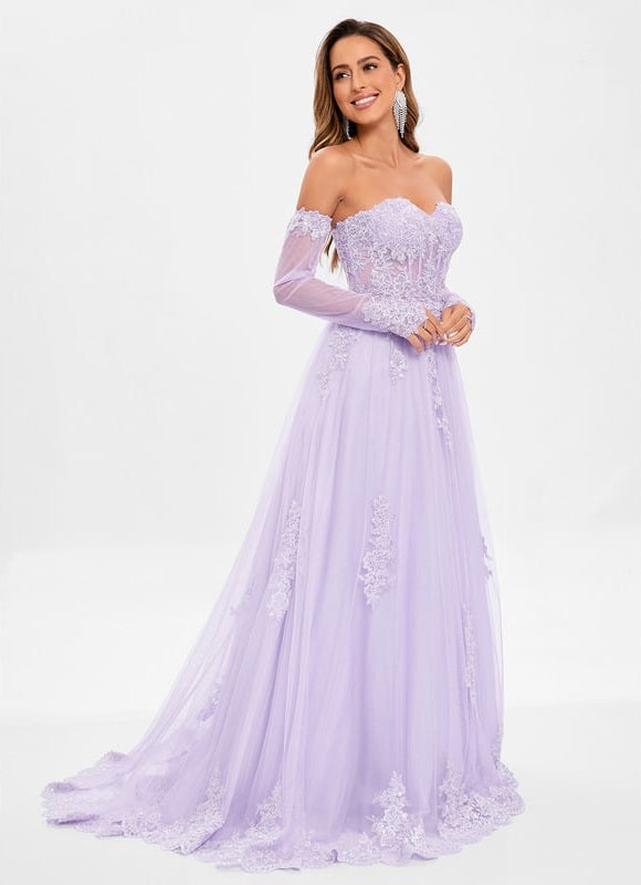 Robe de Soirée Lilas Élégante - gallery 4