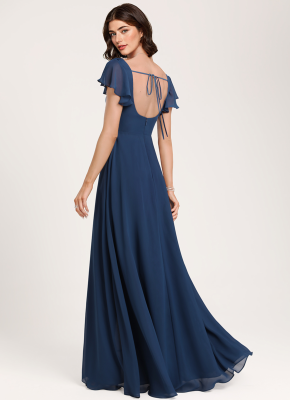 Robe de Soirée Fluide Vert Deau - gallery 4
