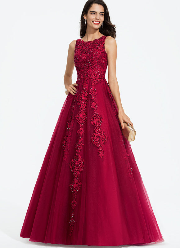 Robe de Soirée Cerise Éclatante - gallery 1
