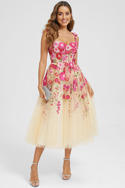 Robe de Soirée Fleurie Lumineuse - gallery 3