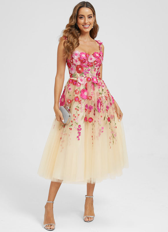 Robe de Soirée Fleurie Lumineuse - gallery 3