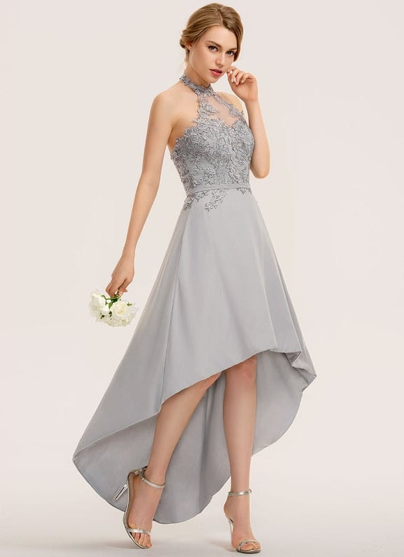 Robe de Soirée Élégance Grise Aérienne - gallery 3