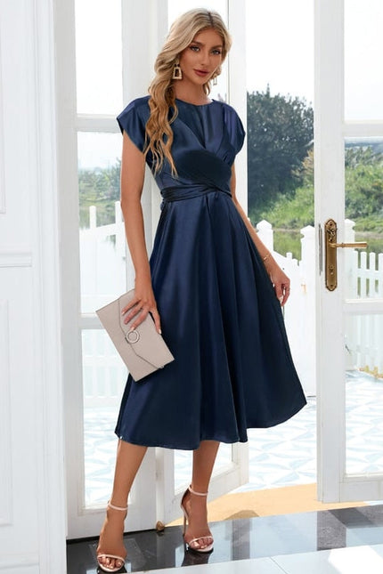 Robe de Soirée Satinée Sage - gallery 9