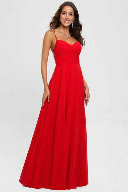 Robe de Soirée Rouge Élégance Satinée - gallery 5