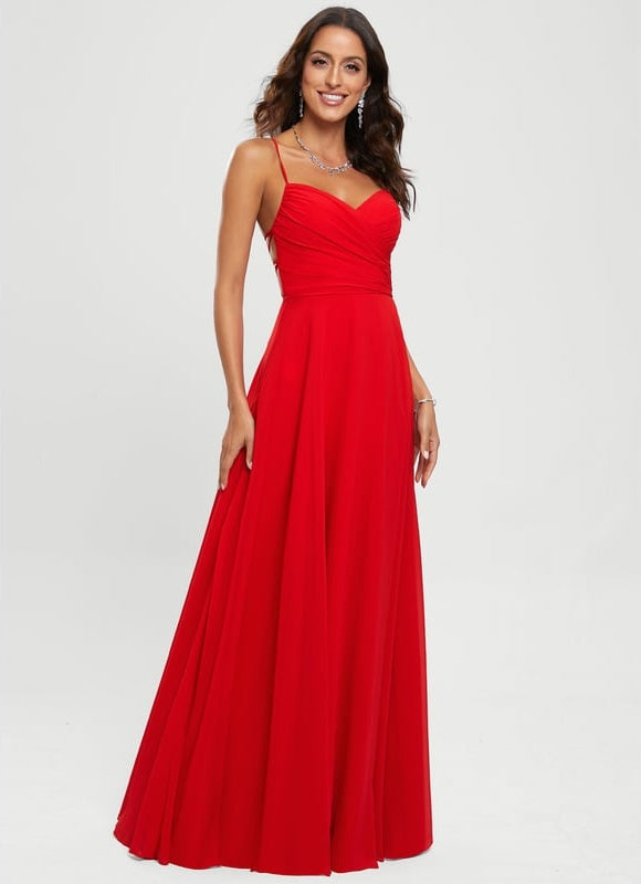 Robe de Soirée Rouge Élégance Satinée - gallery 5