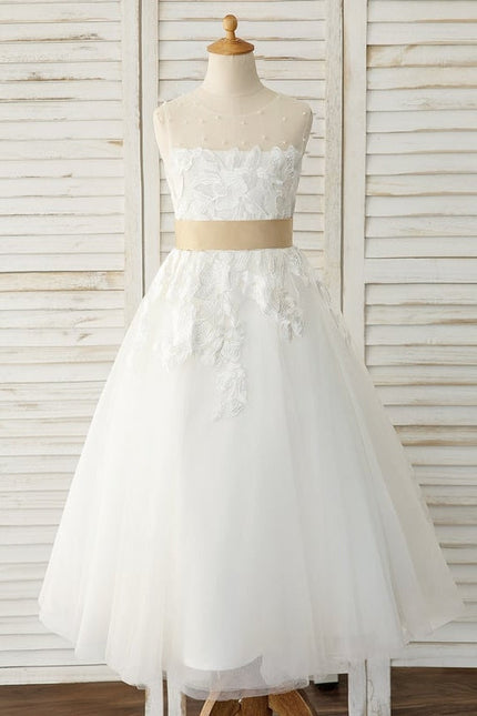 Robe de Soirée Tulle Fleurie