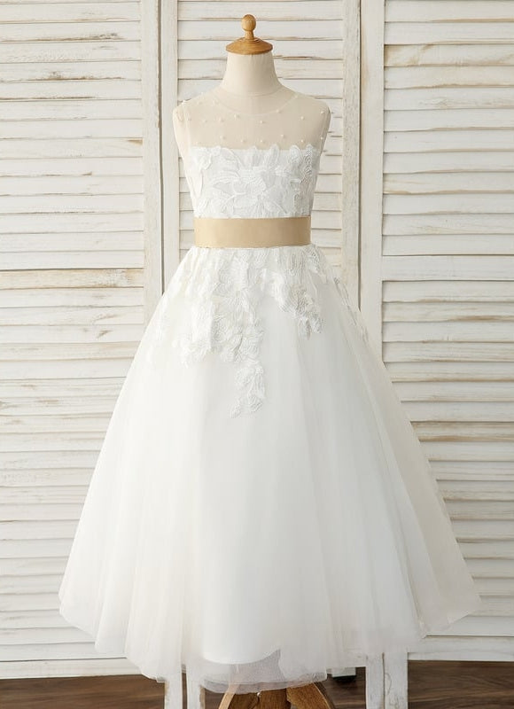 Robe de Soirée Tulle Fleurie