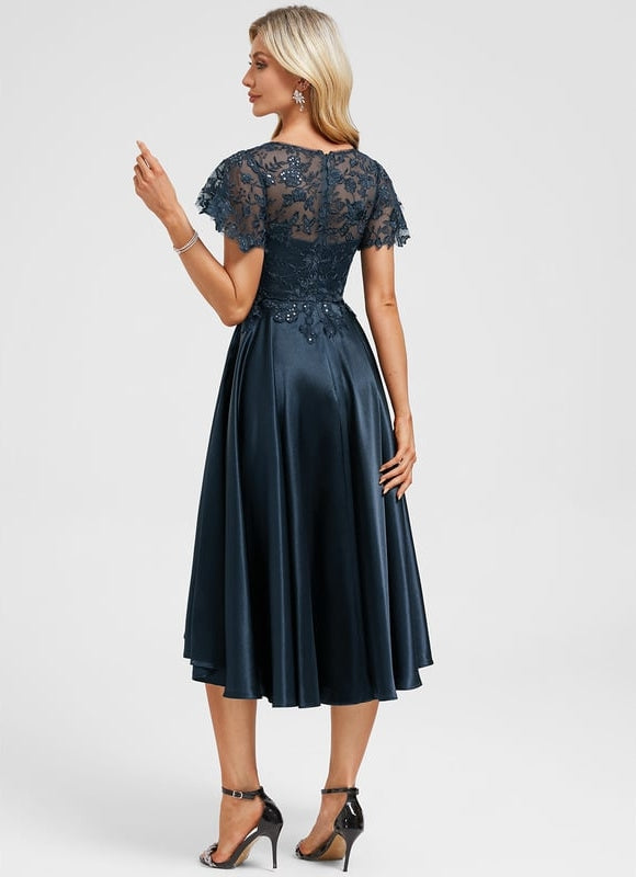 Robe de Soirée Étoilée Marine - gallery 5