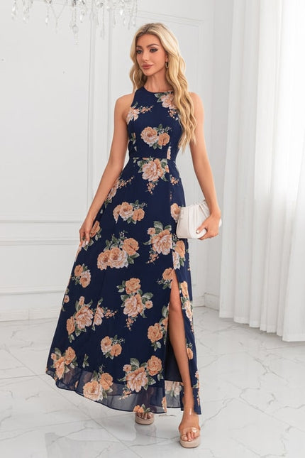 Robe de Soirée Fleur Marine Chic - gallery 5