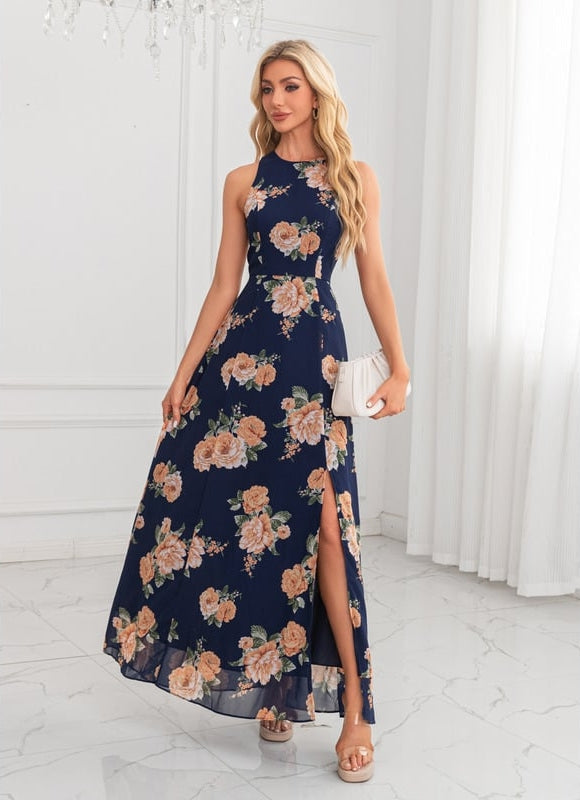 Robe de Soirée Fleur Marine Chic - gallery 5