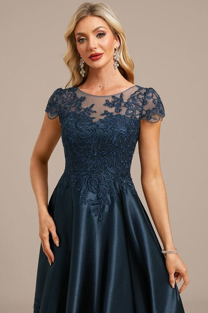 Robe de Soirée Satinée Étoile Dazur - gallery 1