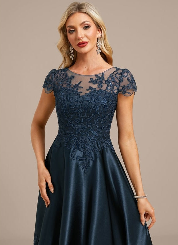 Robe de Soirée Satinée Étoile Dazur - gallery 1