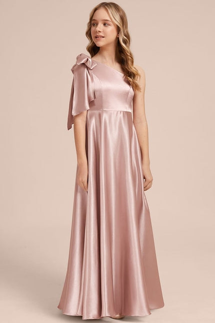 Robe de Soirée Asymétrique Satinée - gallery 5