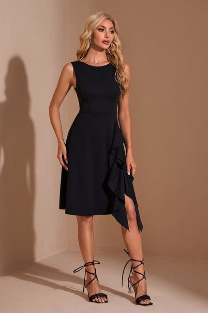 Robe de Soirée Noire Fluide - gallery 5
