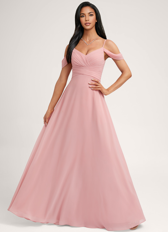 Robe de Soirée Écrue Flottante - gallery 1