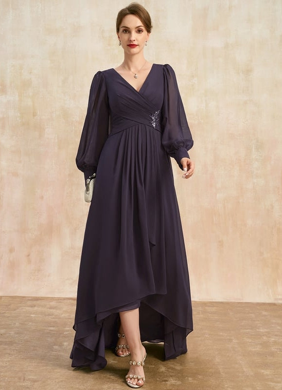 Robe de Soirée Élégance Sombre Volante