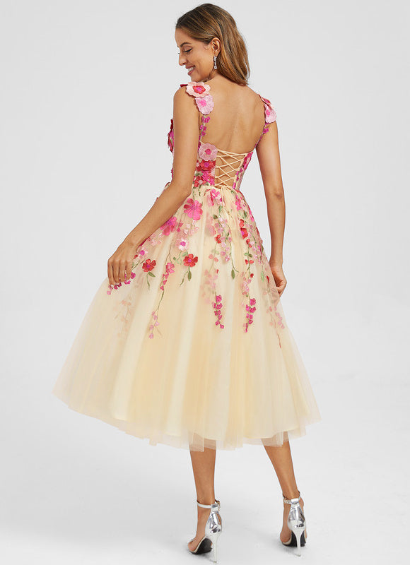 Robe de Soirée Fleurie Lumineuse - gallery 6
