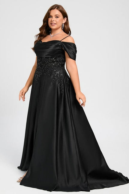 Robe de Soirée Noir Satin Glamour - gallery 8