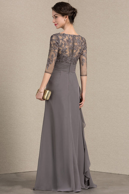 Robe de Soirée Élégance Grise Flottante - gallery 4