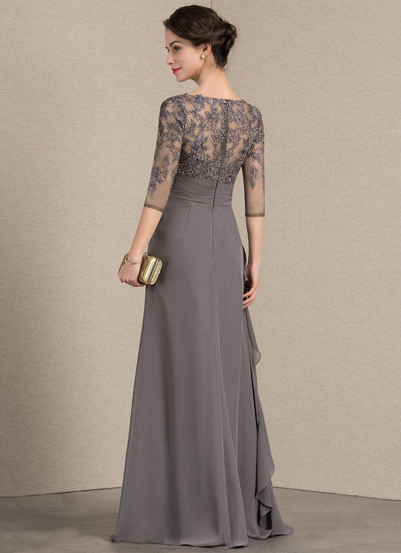 Robe de Soirée Élégance Grise Flottante - gallery 4