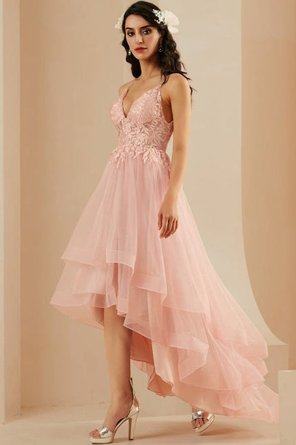 Robe de Soirée Rêve Rosé Éthéré