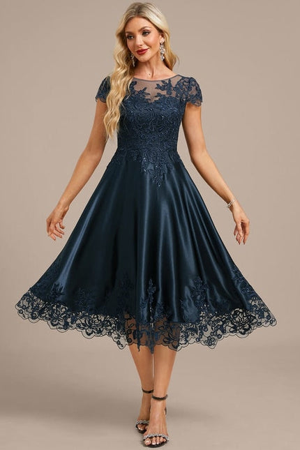 Robe de Soirée Satinée Étoile Dazur - gallery 3
