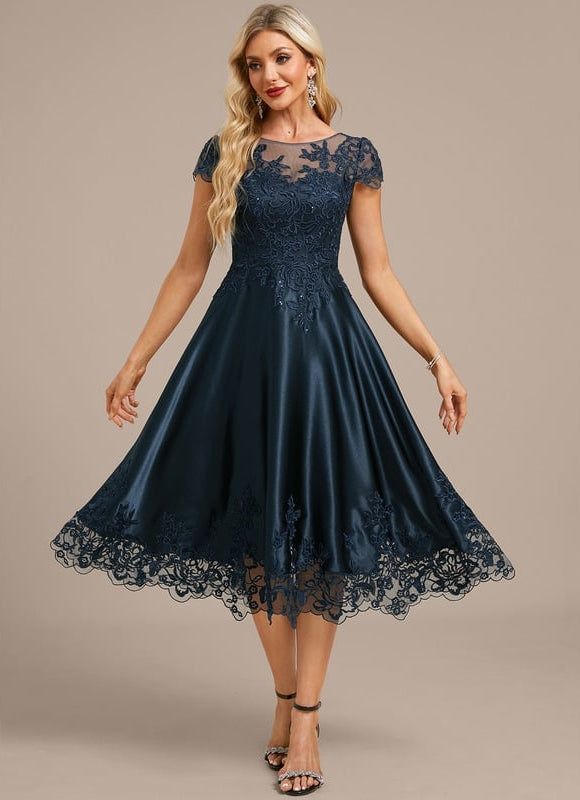 Robe de Soirée Satinée Étoile Dazur - gallery 3