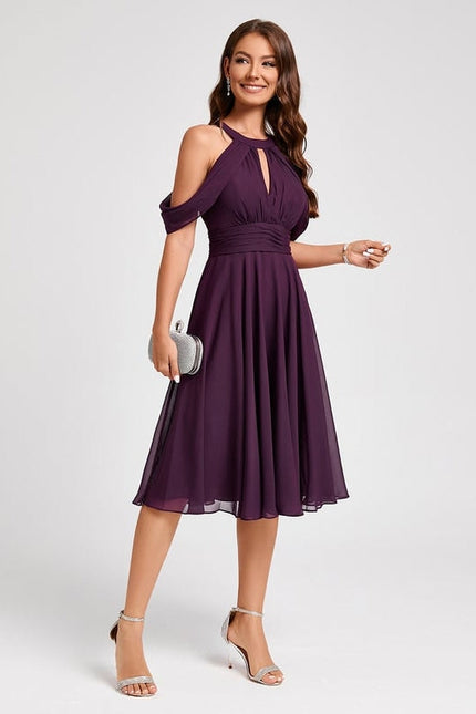 Robe de Soirée Violet Éclat Flottant - gallery 7