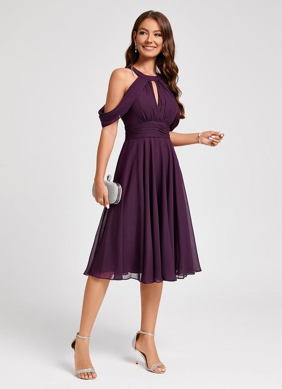 Robe de Soirée Violet Éclat Flottant - gallery 7