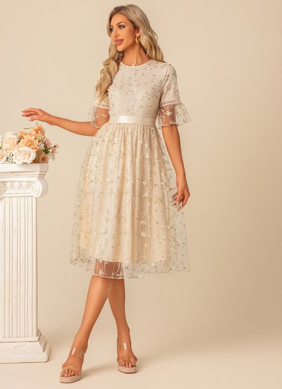 Robe de Soirée Fleurie Éthérée - gallery 5