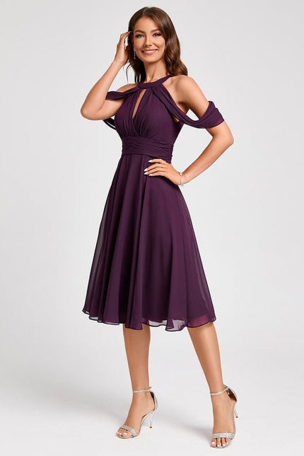 Robe de Soirée Violet Éclat Flottant - gallery 3