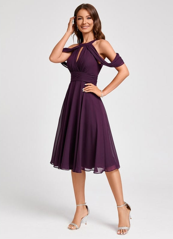 Robe de Soirée Violet Éclat Flottant - gallery 3